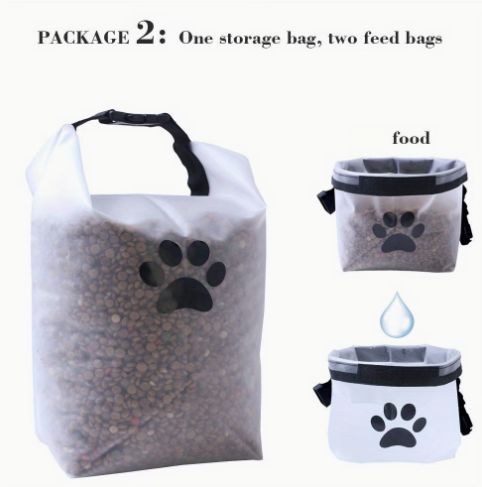 Adventure Feed & Treat Bag Set — 3-Piece Pet Food Travel Storage