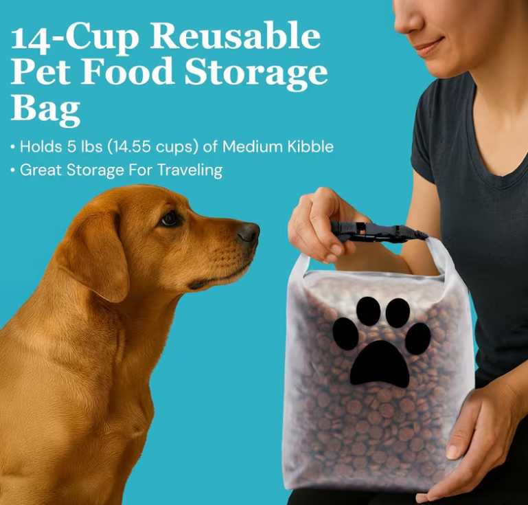 Adventure Feed & Treat Bag Set — 3-Piece Pet Food Travel Storage